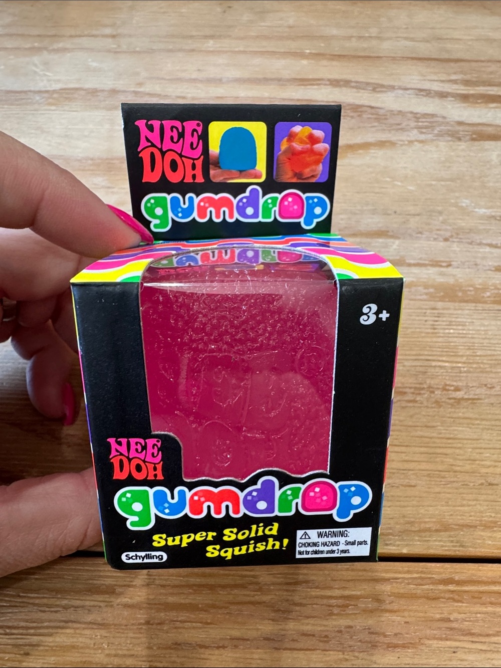 NeeDoh Gumdrop Super Solid Squish - Pink